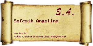 Sefcsik Angelina névjegykártya